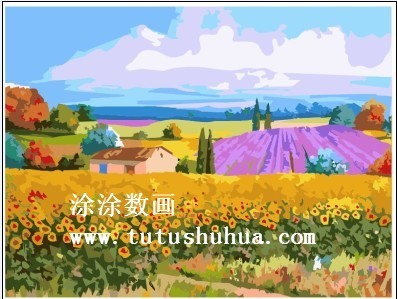 供应数字油画，数字画，涂涂数画